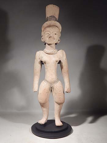 Ancient Mexican Huastec Standing Figure Custom Display Stand (front).