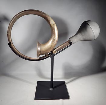 Antique Brass Car Horn Custom Display Stand.