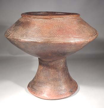 Pre-Columbian Costa Rican Diquis Pottery Chalice Pedestal Bowl Vessel