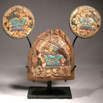 Moche Ear Spools and Pectoral Custom Display Stand