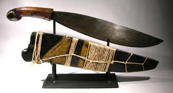 Philippines, Jolo Island Knife and Sheath Custom Display Stand