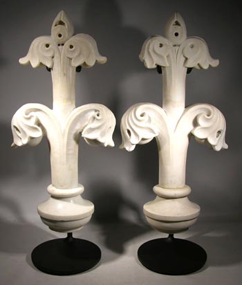 Antique Marble Carving Custom Display Stands - front