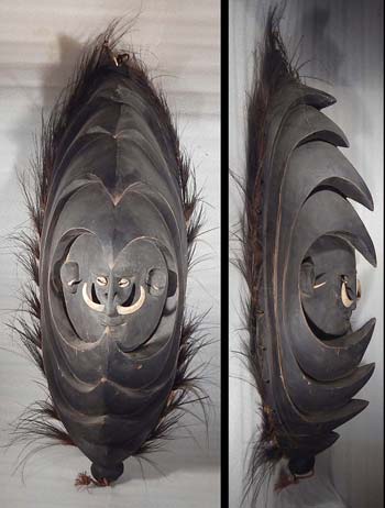 Papua New Guinea Garra Hook Mask Carved Wood