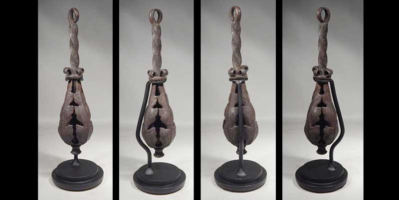 Medieval Iron Pear of Anguish Custom Display Stand