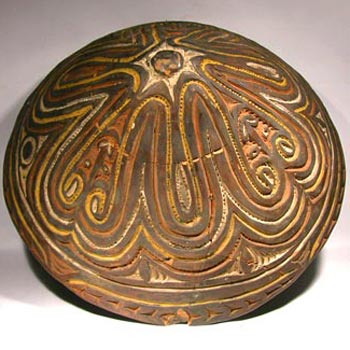 Papua New Guinea Sawos pottery bowl - Before