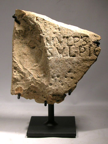 Roman Engraved Stone Plaque Custom Display Stand
