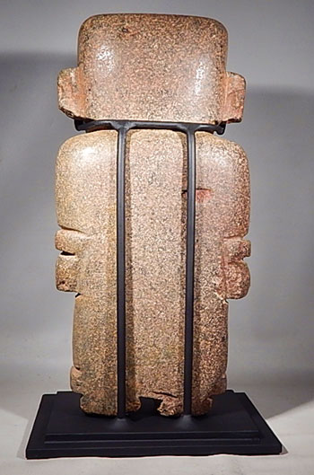 Teotihuacan Stone Standing Figure Ancient Mexico Custom Display Stand (back)