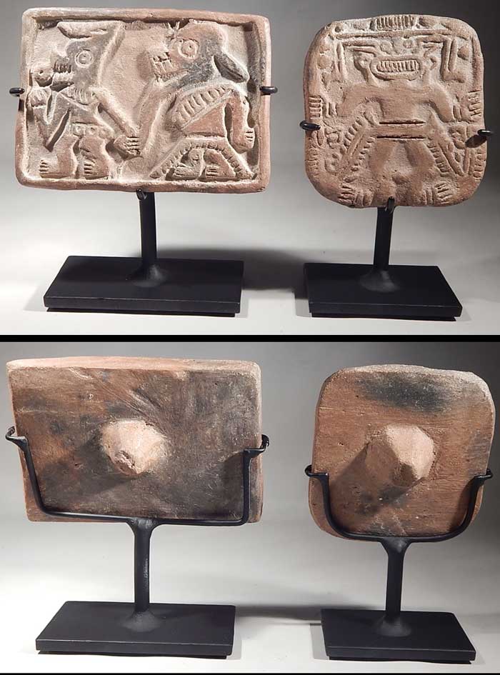 Pre Columbian Ecuador Guangala Pottery Shaman Stamps