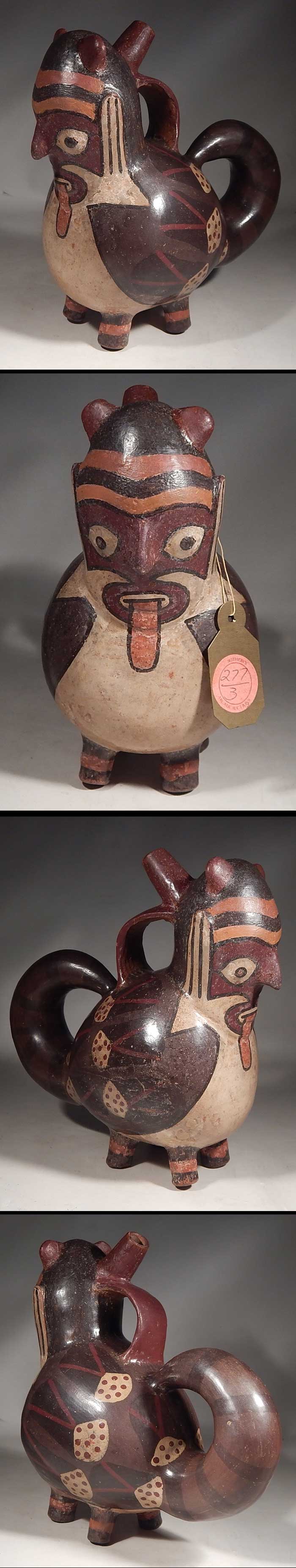 Pre-Columbian Peru Nazca Polychrome Figural Vessel